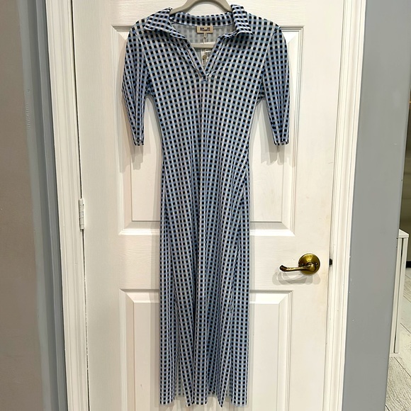 BAUM UND PFERDGARTEN BLUE CHECKED JILIONA DRESS XS-MIDI - Picture 3 of 5
